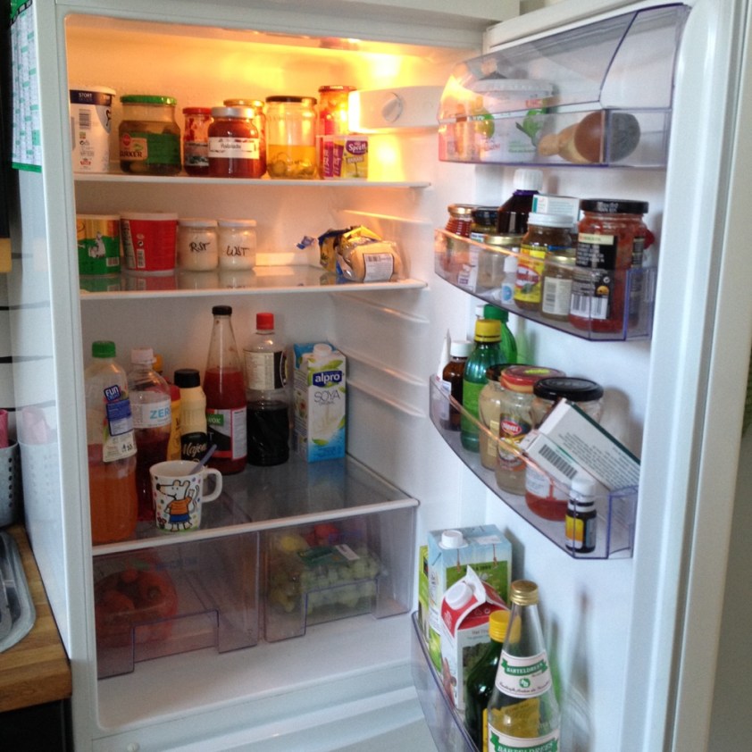 Kühlschrank vor dem Einkauf